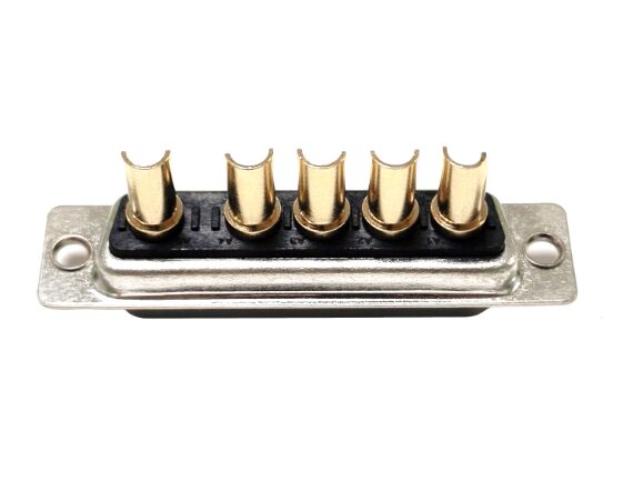 大電流 5W5 母頭 焊線式 光孔 黑膠連接器 大電流 5W5 母頭 焊線式 光孔 黑膠連接器